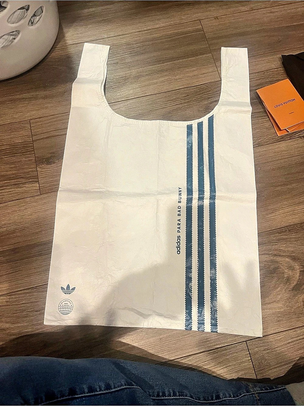 adidas para Bad Bunny Grocery Tote Bag White & Blue